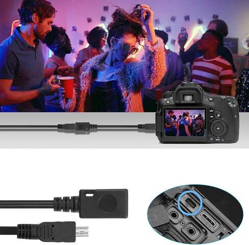 GINTOOYUN 2 PCS Mini 8-Pin to Micro Data Cable Mini 8-Pin Male to Micro Female Camera Data Cable for Cameras,Laptops,Mobile Phones,Desktop Computers,etc(11.81 Inch) (Micro) in Kuwait