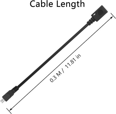 GINTOOYUN 2 PCS Mini 8-Pin to Micro Data Cable Mini 8-Pin Male to Micro Female Camera Data Cable for Cameras,Laptops,Mobile Phones,Desktop Computers,etc(11.81 Inch) (Micro) in Kuwait
