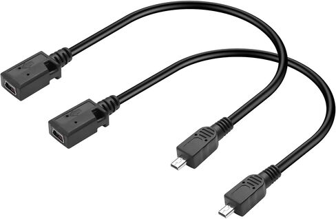 GINTOOYUN 2 PCS Mini 8-Pin to Micro Data Cable Mini 8-Pin Male to Micro Female Camera Data Cable for Cameras,Laptops,Mobile Phones,Desktop Computers,etc(11.81 Inch) (Micro) in Kuwait