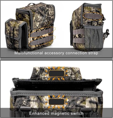 Binocular Harness Chest Pack - Bino Case with Rangefinder Pouch and Waterproof Cover for Hunting Hiking Birdwatching in Kuwait