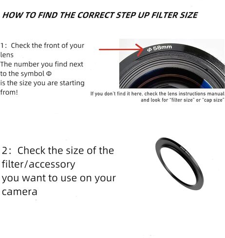 82mm to 86mm Step-up Adapter Rings,Black,Step Up Ring,Step-Down Rings Filter Ring Adapter,for All Brands of DSLR Camera Lens UV ND CPL Stepping Rings Step Down Rings Filter Adapter in Kuwait