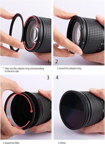 82mm to 86mm Step-up Adapter Rings,Black,Step Up Ring,Step-Down Rings Filter Ring Adapter,for All Brands of DSLR Camera Lens UV ND CPL Stepping Rings Step Down Rings Filter Adapter in Kuwait