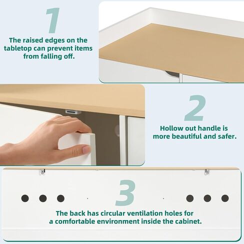 YITAHOME Cat Litter Box Enclosure with Double Room for 2 Cats, Hidden Cat Litter Box Enclosure Furniture with 2 Storage Cabinet, 1 Cat House, Cute Modern Cat Furniture, White, 35.4" L x 18" W x 55" H in Saudi Arabia
