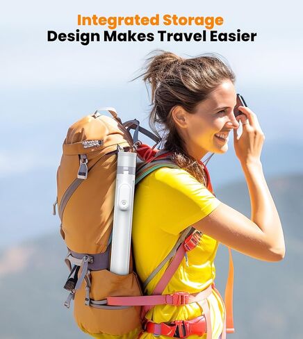 حامل ثلاثي تلقائي TONEOF مقاس 66 بوصة، حامل ثلاثي للهاتف يفتح تلقائيًا مع جهاز تحكم مغناطيسي قابل لإعادة الشحن، حامل ثلاثي القوائم لعصا سيلفي 360 درجة عموديًا وأفقيًا قابل للدوران، حامل ثلاثي ثابت للسفر لهاتف iPhone/Android (أبيض) in Kuwait