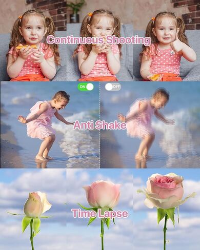 Digital Camera with 32G Card, 1080P Kid Camera 44MP HD Digital Camera Cheap Compact Digital Camera Photo Camera with 2.4" Screen 16X Digital Zoom and 1 Battery for Girls, Boys, Beginner in Saudi Arabia
