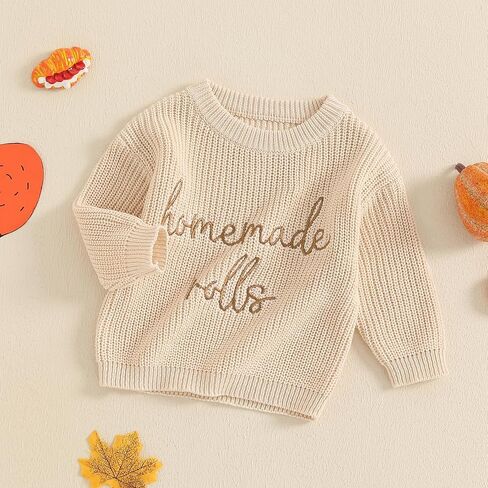 YINGISFITM Thanksgiving Baby Girl Boy Outfit Toddler Thanksgiving Halloween Sweater Knit Sweaters Fall Winter Clothes in Kuwait