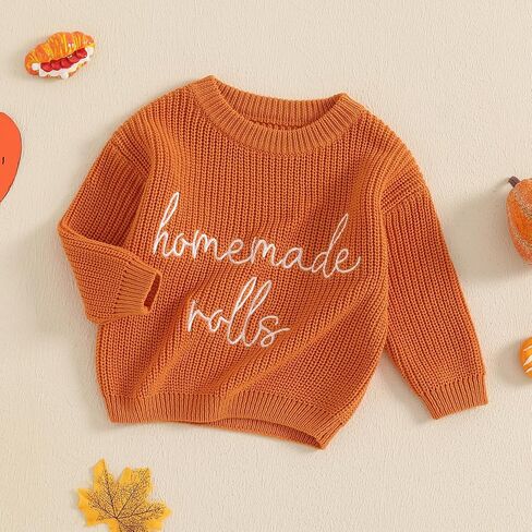 YINGISFITM Thanksgiving Baby Girl Boy Outfit Toddler Thanksgiving Halloween Sweater Knit Sweaters Fall Winter Clothes in Kuwait