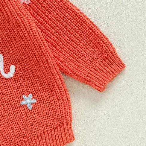 Toddler Baby Girl Boy Long Sleeve Knit Sweater Brothers Sisters Letter Embroidery Round Neck Pullover Fall Winter Tops in Saudi Arabia