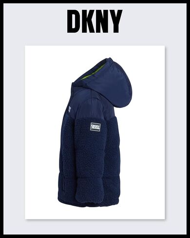 DKNY Toddler Boys Jacket - Heavyweight Polar Fleece Lined Sherpa Layette Bubble Puffer Jacket - Infant Winter Jacket (12M-4T) in Saudi Arabia