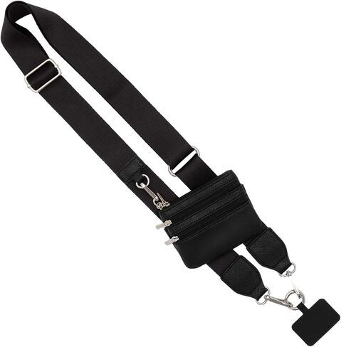 Clip and Go Strap for Phone with Wallet Crossbody, Clip & Go Strap with Pouch for Cell Phone, Cross Body Phone String with Zipper Wallet Pouch, Adjustable Phone Strap Crossbody & Lanyard (4PC) in Saudi Arabia