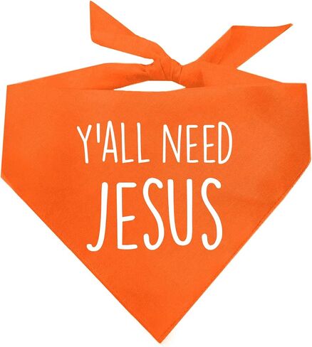 Y'all Need Jesus Dog Bandana (159 Red, One Size) in Saudi Arabia