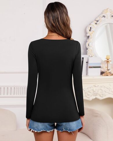 Ficerd 3 Pack Women's Maternity Tops Nursing Shirts for Breastfeeding Long Sleeves Double Layer Pregnancy Clothes in Saudi Arabia