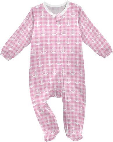 Dussdil Baby One-Piece Footies Newborn Rompers Pajamas Cotton Footed Pjs for Sleep Play Boys Girls in Kuwait