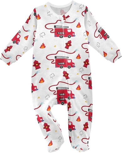 Dussdil Baby One-Piece Footies Newborn Rompers Pajamas Cotton Footed Pjs for Sleep Play Boys Girls in Kuwait