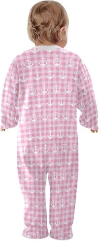 Dussdil Baby One-Piece Footies Newborn Rompers Pajamas Cotton Footed Pjs for Sleep Play Boys Girls in Kuwait