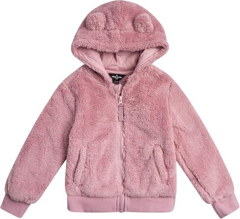 سترة بغطاء للرأس بسحاب للأطفال الصغار من Eddie Bauer - سترة بغطاء للرأس من صوف الشيربا فائق النعومة للأطفال الصغار من الأولاد والبنات (2T-4T) in Saudi Arabia