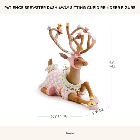 MACKENZIE-CHILDS Patience Brewster Dash Away Donna Reindeer Decoration, Holiday and Christmas Decoration for Home in Kuwait