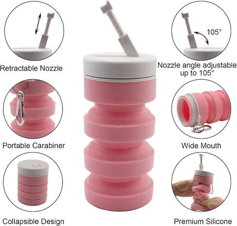 Collapsible Handheld Portable Bidet With Retractable and Angle-Adjustable Nozzle,Hook,300ML,Silicone Peri Bottle For Personal Hygiene Cleaning,Outdoors Camping & Travel,Bidet Sprayer for Women Men 1Pc in Saudi Arabia