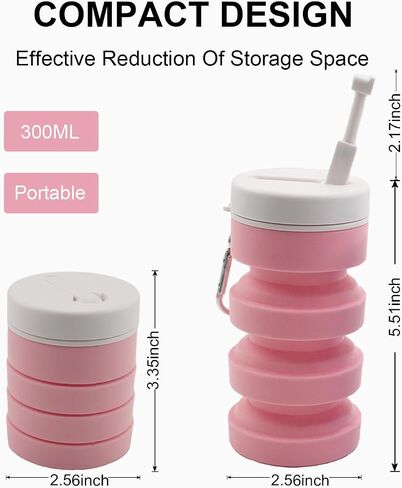 Collapsible Handheld Portable Bidet With Retractable and Angle-Adjustable Nozzle,Hook,300ML,Silicone Peri Bottle For Personal Hygiene Cleaning,Outdoors Camping & Travel,Bidet Sprayer for Women Men 1Pc in Saudi Arabia