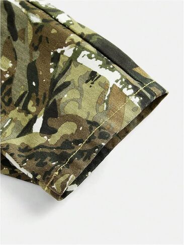 Floerns Toddler Girl's Y2k Camo Print Casual Jeans Flap Pocket Straight Leg Cargo Pants in Saudi Arabia