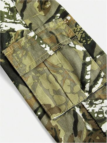 Floerns Toddler Girl's Y2k Camo Print Casual Jeans Flap Pocket Straight Leg Cargo Pants in Saudi Arabia