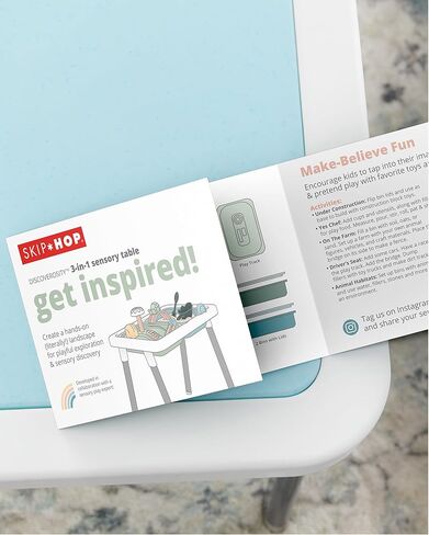 طاولة حسية للأطفال 3 في 1 من سكيب هوب ديسكفوسيتي مع 13 أداة حسية مستوحاة من الطبيعة ودليل أنشطة مكون من 8 صفحات وسلتين وغطاءين قابلين للتحويل، لعمر 18 شهرًا فما فوق in Kuwait