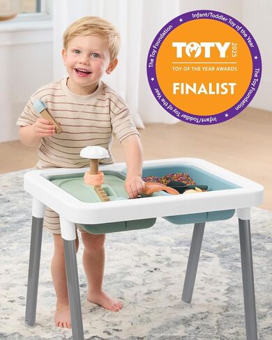 طاولة حسية للأطفال 3 في 1 من سكيب هوب ديسكفوسيتي مع 13 أداة حسية مستوحاة من الطبيعة ودليل أنشطة مكون من 8 صفحات وسلتين وغطاءين قابلين للتحويل، لعمر 18 شهرًا فما فوق in Kuwait