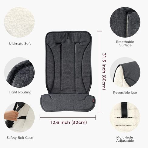 Momcozy Universal Breathable Stroller Liner | Reversible Stroller Cushion | Winter Warm Car Seat Liners | Crib Carriage Cushion Pad | Plush for Winter Use ＆Soft Fabric for All-Season Comfort in Saudi Arabia