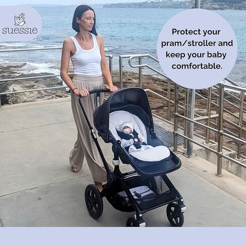 بطانة عربة الأطفال من Suessie - إدراج مقعد عالمي وقابل للعكس، نقاط سوداء in Kuwait