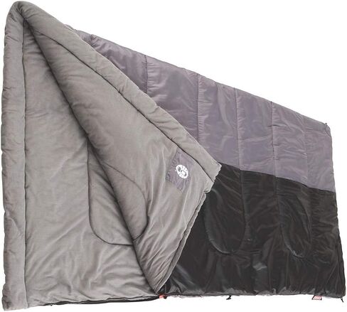 Coleman Biscayne Big & Tall 40°F Sleeping Bag, Fits Adults up to 6ft 4in Tall, No-Snag Zipper with Stuff Sack Included, Machine Washable in Saudi Arabia