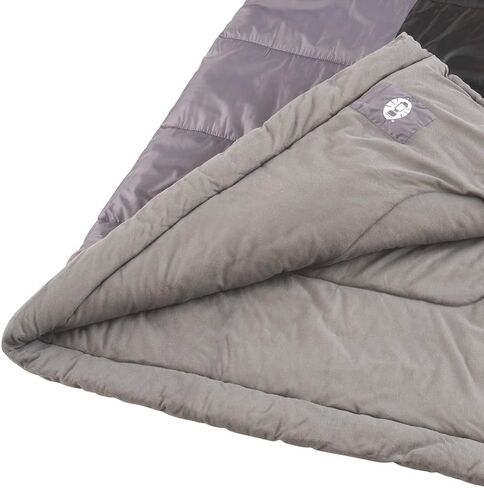 Coleman Biscayne Big & Tall 40°F Sleeping Bag, Fits Adults up to 6ft 4in Tall, No-Snag Zipper with Stuff Sack Included, Machine Washable in Saudi Arabia