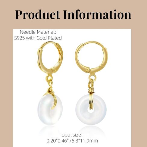 Jade Earring for women Dount Earrings Aventurine Green Jade Earrings 925 Sterling Silver with Gold Plated Drop Earrings Jewelry Handmade Gifts for Birthday Gifts for Girls in Saudi Arabia
