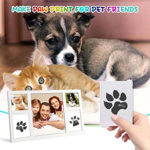 75ml Black Baby Hand and Footprint Ink Kit, Baby Handprint Footprint Paint, Dog Cat Paw Print Kit, Washable, Non Toxic Acid-Free, Safe Gentle for Home Christmas New Year DIY Keepsake Stamp in Saudi Arabia