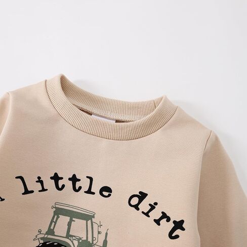 Yvowming Baby Boy Clothes Fall Clothes Truck Print Long Sleeve Pullover Tops + Pant Sets Toddler Winter Outfits in Kuwait