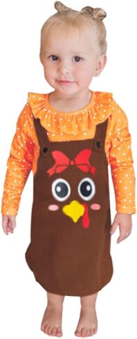 مجموعة ملابس بدون أكمام لعيد الشكر للفتيات الصغيرات من تركيا in Kuwait