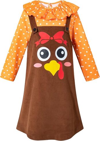 مجموعة ملابس بدون أكمام لعيد الشكر للفتيات الصغيرات من تركيا in Kuwait