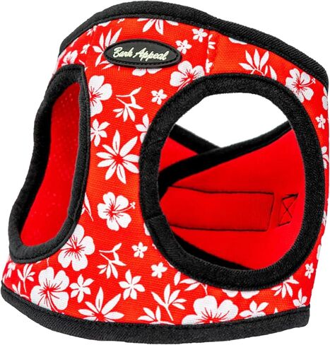 Bark Appeal Coral Red Plaid Step-in Dog Harness for Small-Medium Pets – Updated Sizing, Re-Measuring is Essential – Soft Vest Harness – Anti-Choke with Adjustable Strap & Heavy Duty Clip – S in Saudi Arabia