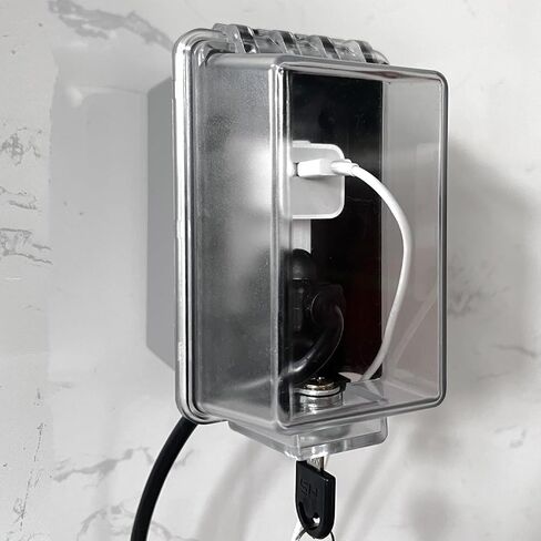 Baby Safety Outlet Cover Box-Key Lock for Much Better Toddler Proofing, Easier Operation, Simple 4 Step Install with Included Screws,Provides Extra Space Inside for Plugs,Adapters in Kuwait