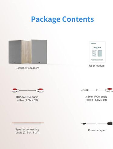 مكبرات صوت على رف الكتب من BESTISAN SR04F-01 مع منفذ بلوتوث ومنفذ فرعي، ومكبرات صوت ستيريو RCA تعمل بالطاقة للأقراص الدوارة، ومشغل التسجيل، وسطح المكتب، والتلفزيون، ومدخل RCA، زوج in Saudi Arabia