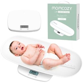 Momcozy Baby Scale, Multi-Function Scale for Body Weight&Height Measurement, Large Capacity for Toddler&Children&Pet&Adult, Perspectives Switch, Removable Tray, 5 Units, Digital LED Screen, Auto-Off in Kuwait