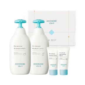 Baby Skin Care Gift Set - Korean Baby Skincare & Bath Time Essentials - Shampoo & Bath, Moisutre Lotion, Cream - Hydrating & Nourishing, 4 Items