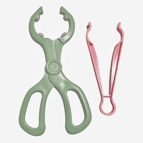 Baby Bottle Tong, Anti-Slip Pacifier Bottle Tongs, Silicone Baby Safety Bottle Holder, Scissor Design Multi-Functional High-Temperature Resistant Tong