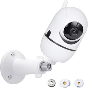 Adjustable Baby Monitor Mount for HelloBaby HB40/HB65/HB65TX/HB6550/HB6550 Pro/HB66/HB66 Pro/HB6339/HB6081/ANMEATE SM935E, Standard 1/4 Threaded Rods, Two Types of Mounting (Glued/Screwed)