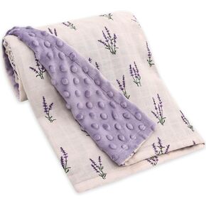 LifeTree Minky Baby Girl & Boy Blankets, Soft Double Layer Swaddle Blankets Neutral, Muslin Front and Dotted Fleece Backing Receiving Bed Throw Blanket for Newborn Unisex, 31X40 Inches, Bear Pattern