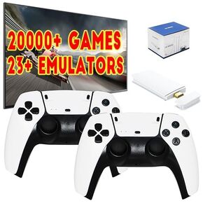 Wireless Retro Game Console, Plug and Play Retro Controllers Video Game, Retro Game Stick Built in 20000+ Games, 18 Classic Emulators, 4K High Definition Hdmi Output for TV