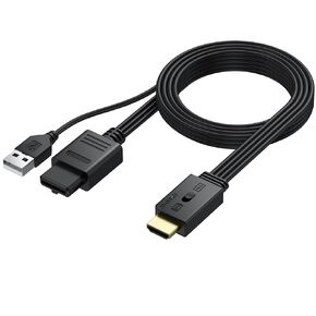 AUTOUTLET N64 to HDMI Converter, Supports 1080P(60hz) Output, 4:3 & 16:9 Aspect Ratio Switch, Retro Gaming Adapter for N64, NGC, SNES on Modern TVs