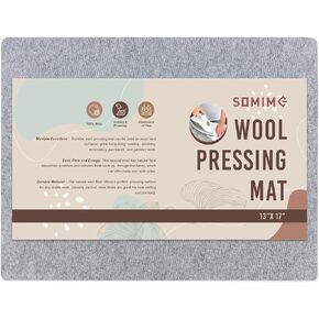Somime 22x61" Wool Pressing Mat, 100% New Zealand Wool Ironing Mat, Felted Wool Ironing Board for Sewing, Quilting, DIY Crafts, and Embroidery