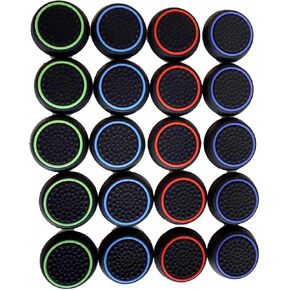 20 Pcs Controller Thumbstick Caps Replacement Silicone Touch Controller Rocker Cover for PS3 / PSS4 / PS5
