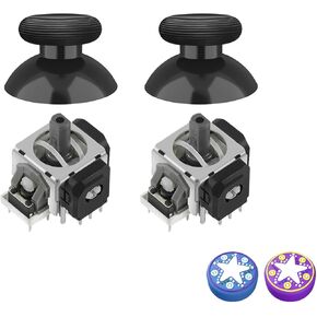 AKNES GuliKit TMR Electromagnetic Joysticks Replacement for DualSense PS5 Controller, Thumbstick Grips for PlayStation 5 Controller, Thumbstick Caps Included