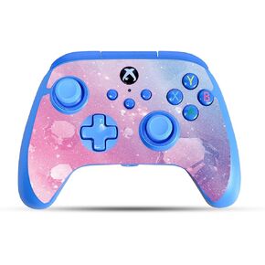 Glossy Glitter Gaming Skin Compatible with PowerA Xbox Series X|S Enhanced Wired Controller - Pink Diamond - Premium 3M Vinyl Protective Wrap Decal Cover | Crafted in The USA by MightySkins in Kuwait